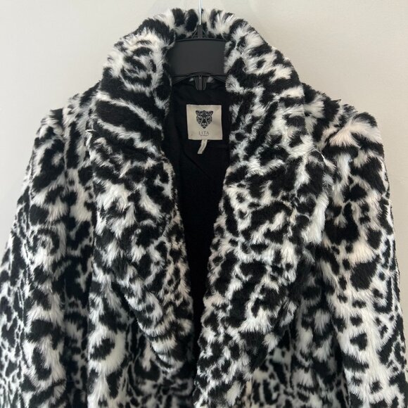 King Cheetah Print Faux Fur Coat - Picture 5 of 6